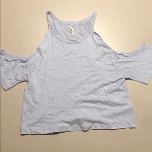 Crop top purple shirt